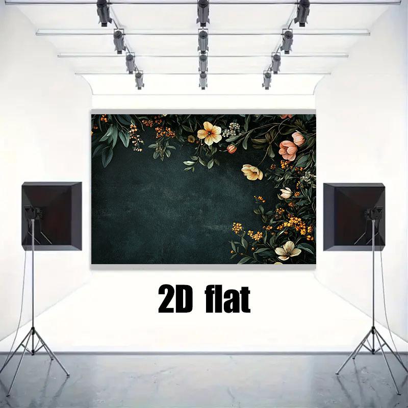 2D plane 1 piece of autumn floral retro background fabric suitable for family gatherings and wedding decorations