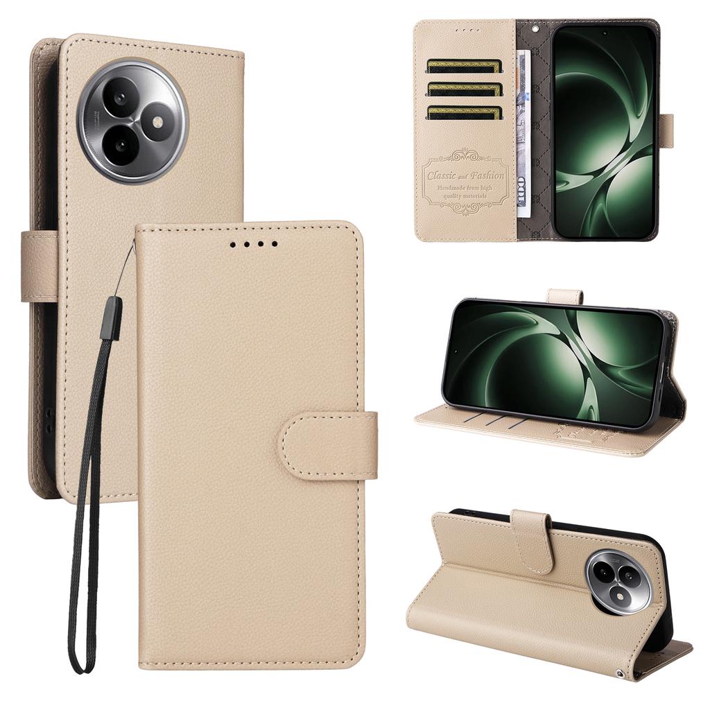 For Xiaomi Redmi K80 Ultra 5G Case RFID Blocking 3 Card Slots PU Leather Phone Cover with Wrist Strap