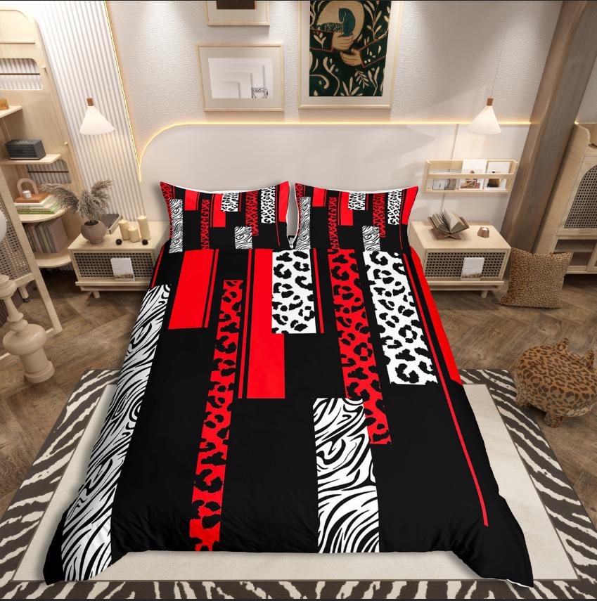 Comforter Homewish Leopard Print Abstract Wildlife Print For Teens Bedding Setchic Flower Rose Decor