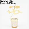 Love Wedding Candle Holders Snowflake Deer Fairy Rotating Candlestick Metal Tray Romantic Home Decoration Christmas Ornament