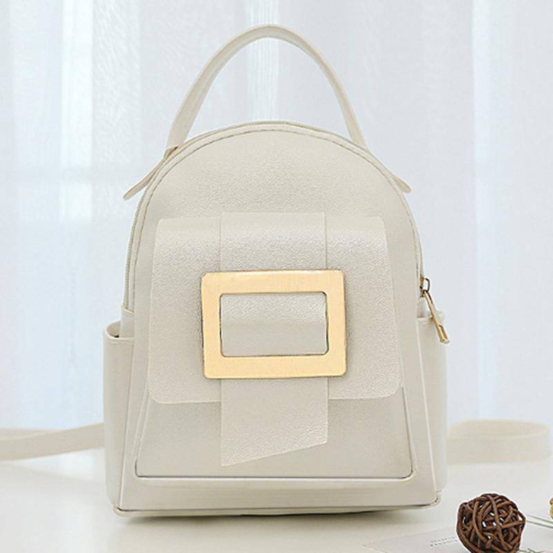 

Big Capacity Women Backpack Fashion Color Matching Small Backpack Ladies Shoulder Crossbody Bag Soft Leather Female Mini