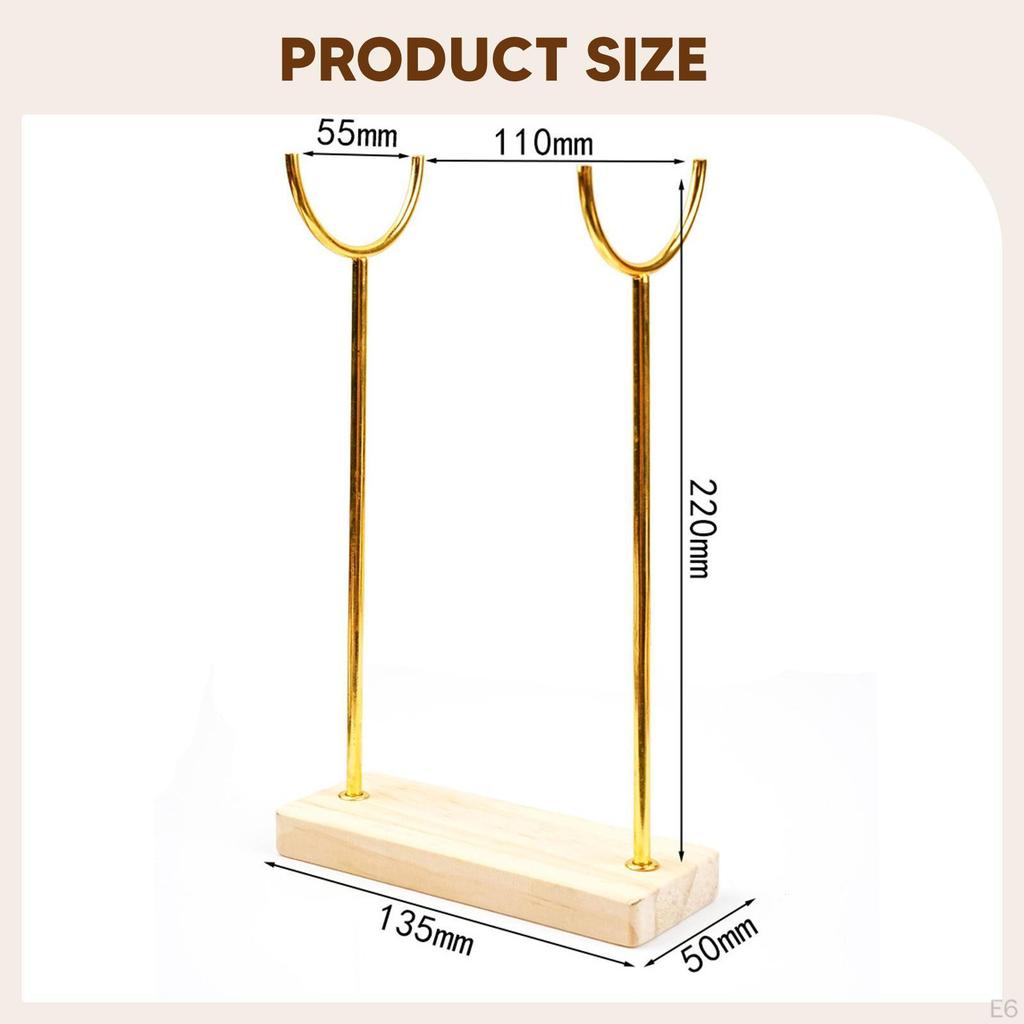 Bracelet Holder Organizer Elegant Watch Display Desktop Stand Wooden Base for Men