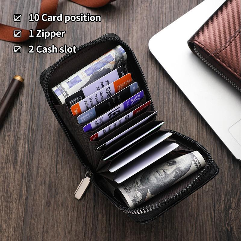Ultra Fiber Card Bag With RFID Function Anti-theft Brush Men's Wear-resistant Multi Slot USD Clip Ultra-thin Sleeve
