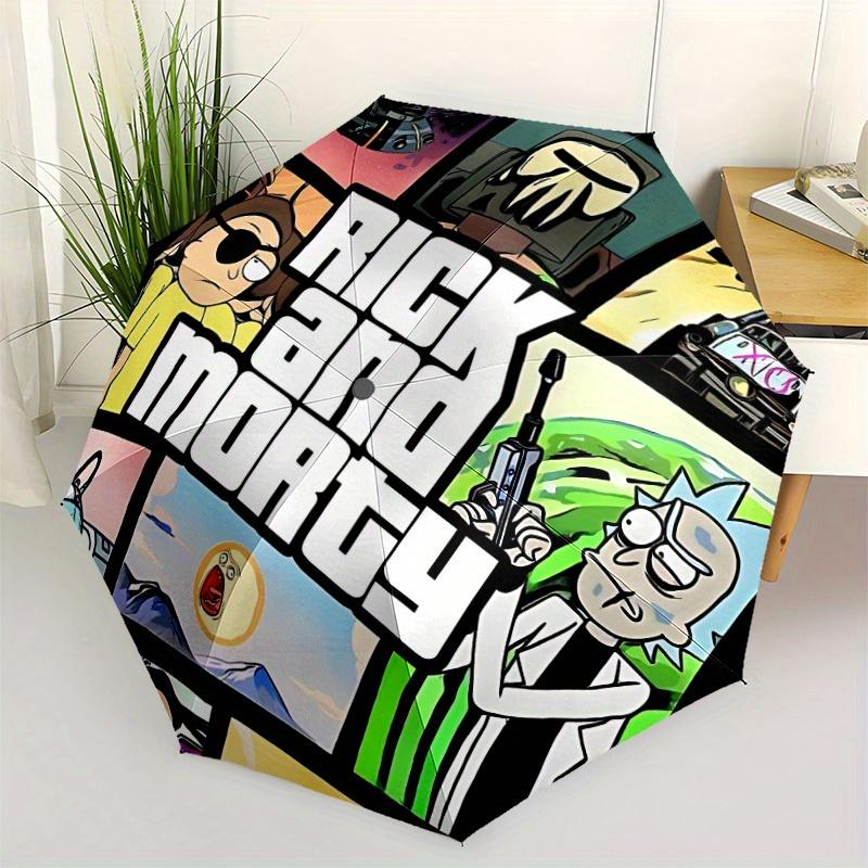 1pc Rick, Morty Windproof Automatic Umbrella, Lightweight for Women/Men, Perfect Christmas Gift a0811202
