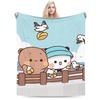 Relax Bubu and Dudu Cartoon Bear Blanket Merch Room Decorative Throws And Blankets Lightweight Thin Fleece for Outdoor