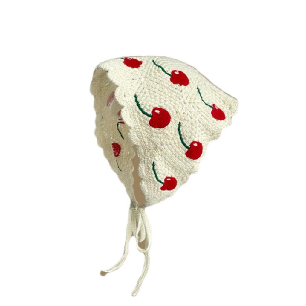 Summer Lace Triangle Headscarf Woman Polka Dot Lace Square Scarf Sweet Turban Cap Sunscreen Headwrap Hair Hoop Girl Court Bonnet