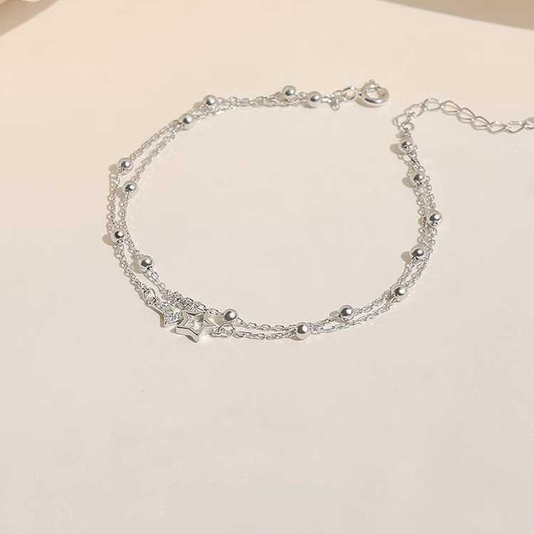 Starry Sky Story Double-layer Star Bracelet for Women's Niche Exquisite Fashion Versatile Bead Bracelet Gift for Women