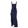 Abito da sera da donna stile INS europeo e americano, abito lungo, moda estiva, sexy, con spalline, schiena scoperta, spacco alto