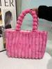2025 Korean Style Large Capacity Plush Shoulder Bag, Elegant Solid Color, Fashionable & Versatile