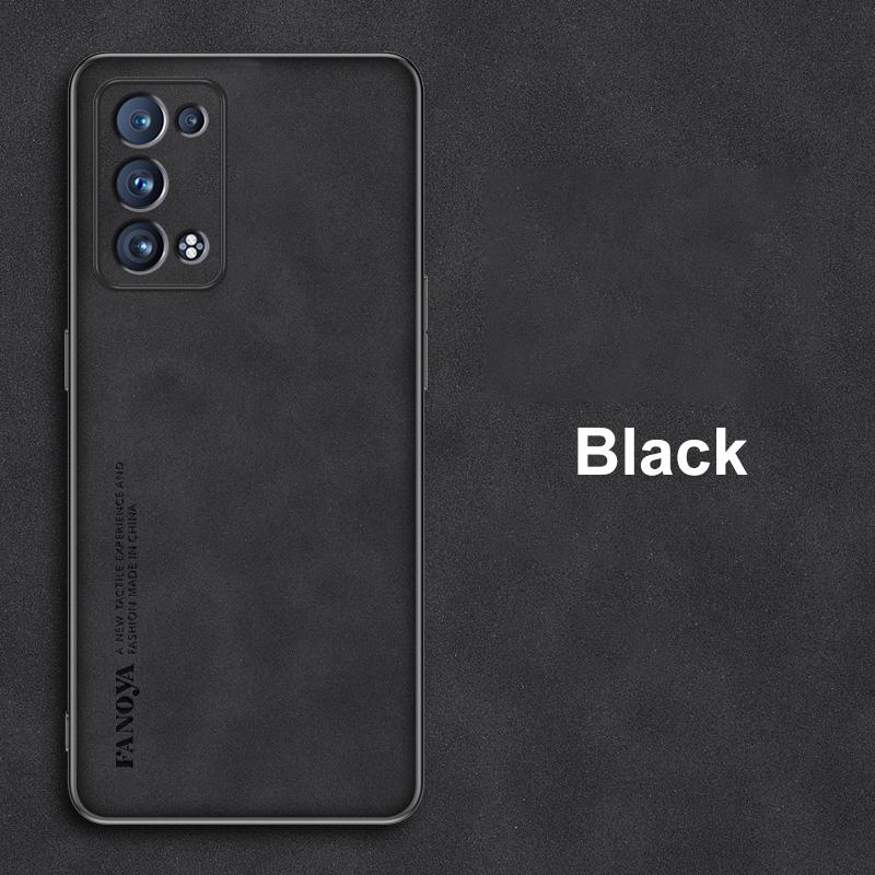 Luxury PU Leather Case For OPPO Reno 8 7 4G 6 Pro Plus 7Z 5G Cover Matte Silicone Phone Case For OPPO Find X5 Pro X5 Lite