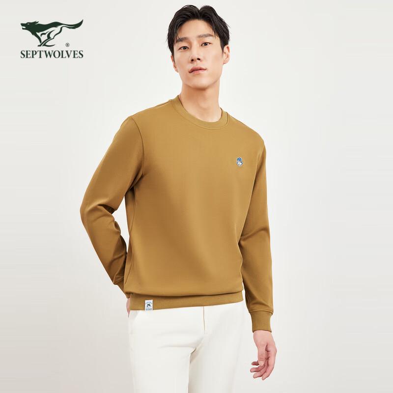 Seven Wolves Men's Embroidered Crew Neck Pullover Sweatshirt