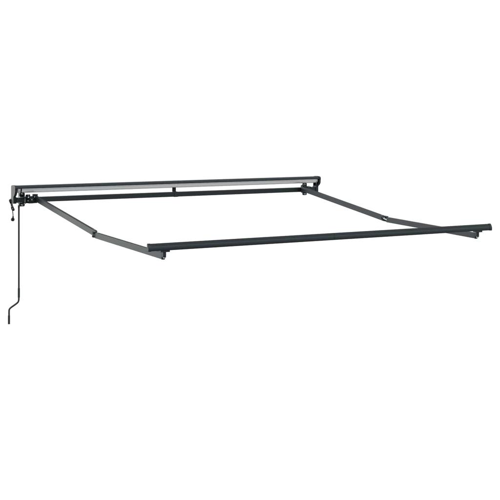 Yellow and White Retractable Awning Frame 300 x 250 cm