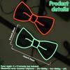 2Pcs Fashionable Light Up Bow Tie Creative Glowing Bow Tie Versatile Neon Accessories for Men Women Party Prom Show Holiday