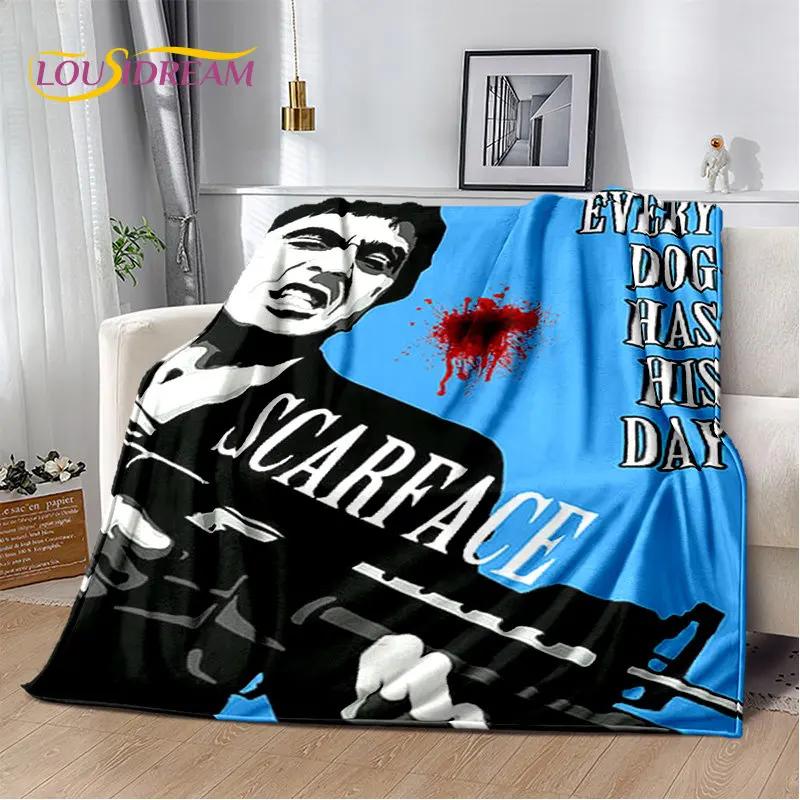 

Movie Scarface Tony 3D Printing Soft Plush Blanket,Flannel Blanket Throw Blanket for Living Room Bedroom Bed Sofa Picnic Cover 75x90cm
