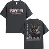 90s Vintage Resident Evil Leon Kennedy Graphic T Shirt Mens Cosplay Fashion Cotton Short Sleeve Tshirt Y2k Casual Streetwear