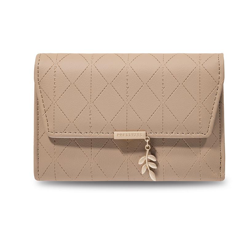 Ladies' Medium To Long Wallet Personalized Leaf Pendant Bag Women's Handbag