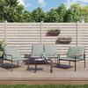 VidaXL Garden Lounge Set with Cushions 3 Pcs Anthracite Steel, Lounge Set, Outdoor Lounge Set, Set of 364110