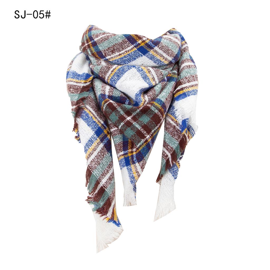 Designe Brand Knitted Spring Winter Women Scarf Plaid Warm Cashmere Scarves Shawls Luxury Neck Bandana Female Pashmina Wrap