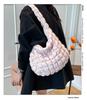 2026 Pleated Cloud Tote: Large Capacity Lightweight Diamond Pattern Down Cotton Jacket Bag