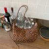 Fresh and Fashionable Leopard Print Women's Bag, Trendy Dumpling Bag, Large-capacity Armpit Bag