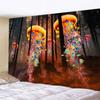 Fantasy Jellyfish Marine Life Tapestry Mushroom God Deer Psychedelic Scene Decoration Art Tapestry Bedroom Room Home Decoration