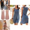 Stilvolles Damen Boho Sommer Strand Midi Kleid Mit Wunderschönem Blumendruck Und Lockerer Passform