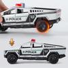 1:32 Cybertruck Police Car Pickup Alloy Car Model Diecast Toy Vehicle Sound Light Simitation For Children Christmas Gift Toys