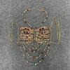 Hollow Beaded Body Chain Strap Top With Comfortable 64-92cm Bust Bustier Women's Evening Party Tank Chain