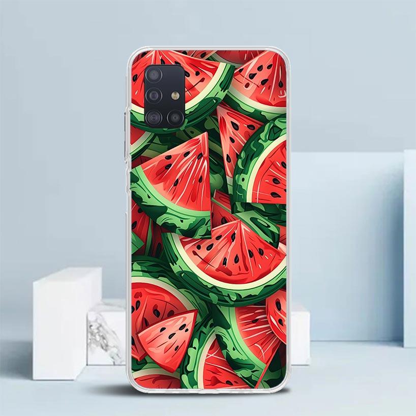 Watermelon Summer Fruit Phone Case For Samsung Galaxy A52 A32 A22 A12 A51 A50S A30S A10S Note 20 Ultra 10 S10 Plus A31 A20 A71 A
