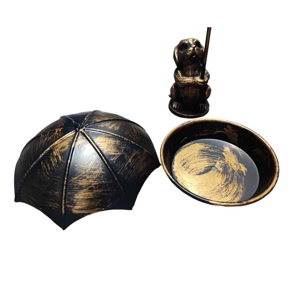 Animal Bird Feeder With Umbrella - Cute Squirrel//Dog Holding Umbrella Design Bird Feeder - Metal Feeders For Garden Yard Decor, For Birds Lovers