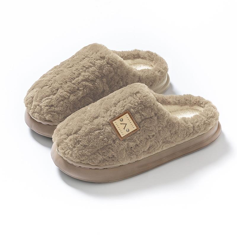 

Сращивание махровых хлопковых туфель осень и зима для дома в помещении тепло удобные плюшевые домашние хлопковые тапочки Size 44-45 [Suitable for 43-44]