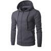 High Quality Fashion Zip Hoodies Men Retro Harajuku Solid Color Jacket High Street Zip Up Hoodie Autumn Casual Loose Sweatshirt Clothes
