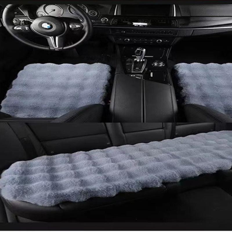 Automotive Interior Seat Pad Winter Car Plush Seat Cushion Bubble Velvet Imitation Fur Auto Cushion Children'S Warm Seat Cushion
