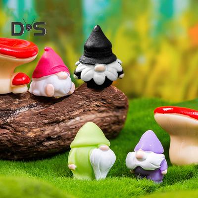 10 Pcs Mini Gnomes Statues Resin Miniature Gnome Figurines Hand Painted Gnome Tabletop Ornaments for Plant Pots Micro Landscape