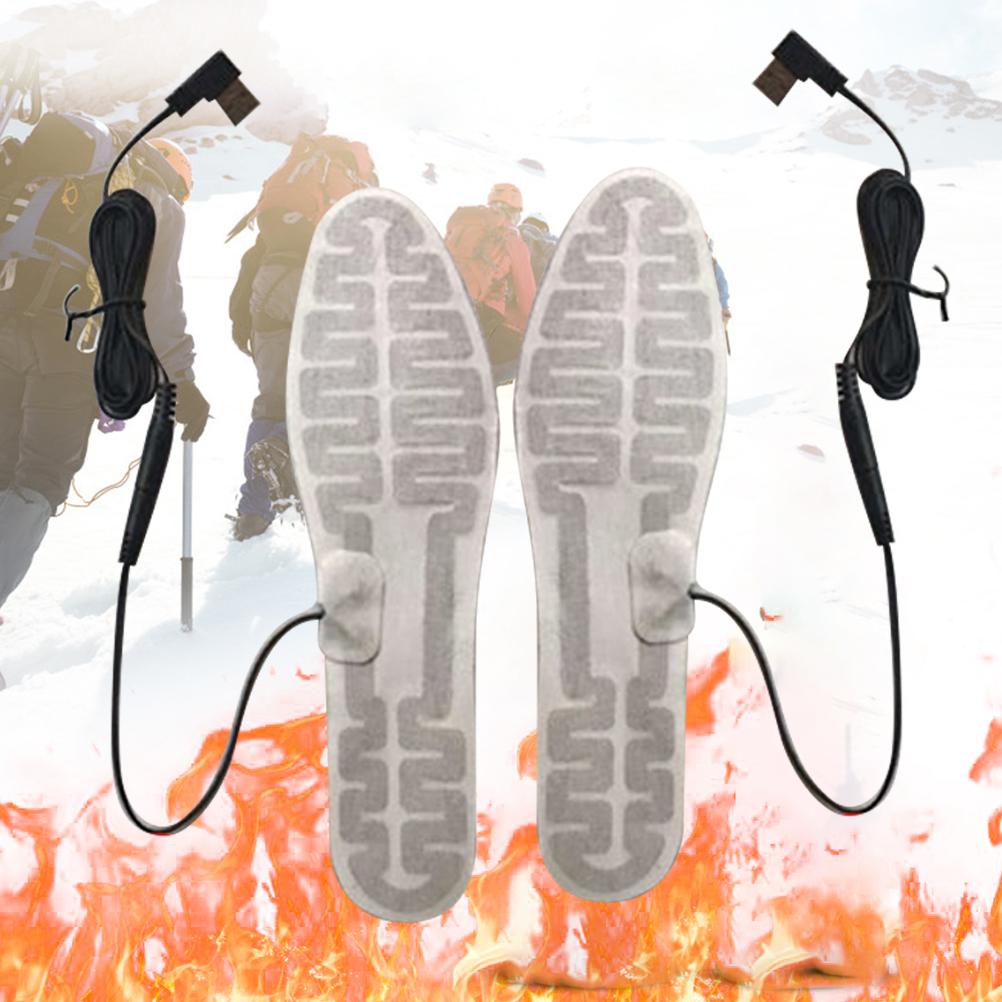 Heated Insoles Heated Shoe Boot Insoles USB Heating Shoe Insole Winter Warm Shoe Insole for Skiing Fishing Hiking