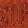 Supreme Shearling Lined Denim Work Shirt Overdyed Orange
