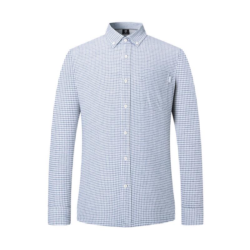 Septwolves Men's Easy-Care Plaid Casual Shirt