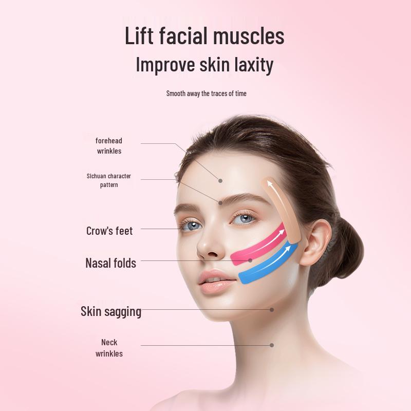 Bandă pentru Lifting Facial & Plasture Muscular pentru Frunte, Linii Marionetă, Linii de Expresie
