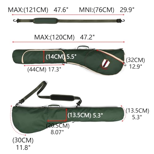 TOURBON Golf Bag Sunday Carry Golf Club Holder Case for Driving Range, Mini Course, Practice, Lightweight, Travel, Unisex (Green)
