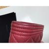 Used CHANEL Boy Chanel Tri-fold Wallet (Red)