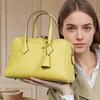 Imported TC Top Layer Cowhide Versatile Commuter Handbag Genuine Leather Boston Pillow Bag Textured Single Shoulder Women's Bag