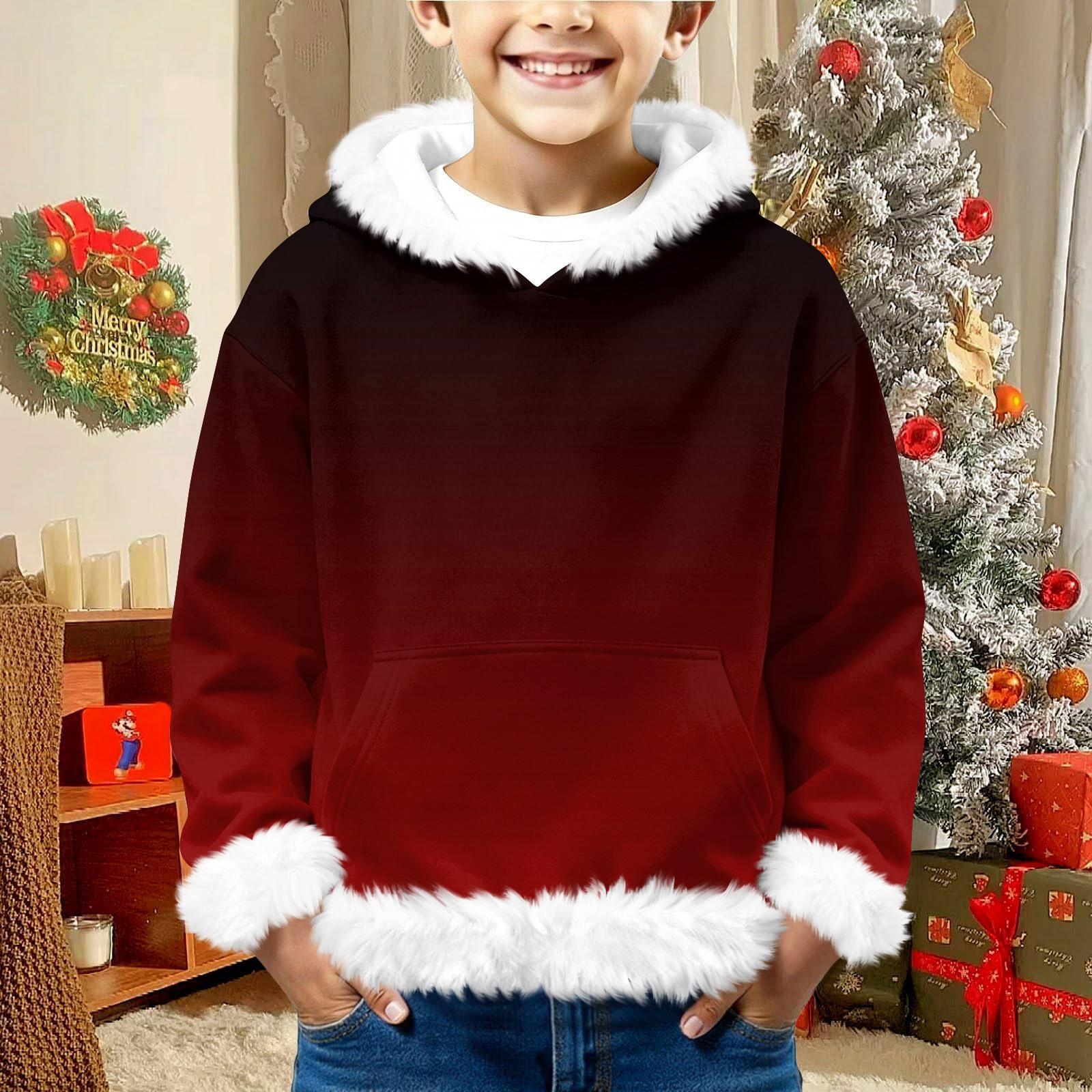 

Детский свитшот для девочек и мальчиков, с длинным рукавом, легкая повседневная толстовка с капюшоном, свободный удобный свитшот 160 винный