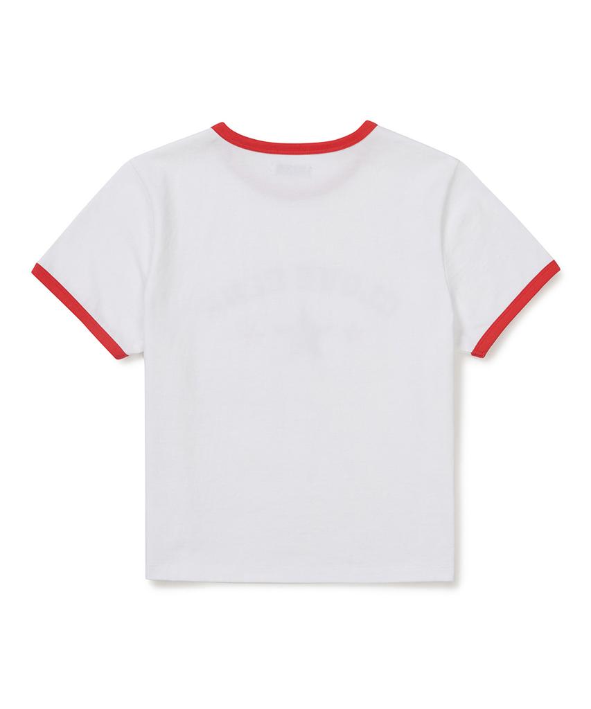 CLOVE [26Sm Clove] Star Logo Ringer T-Shirt (White)