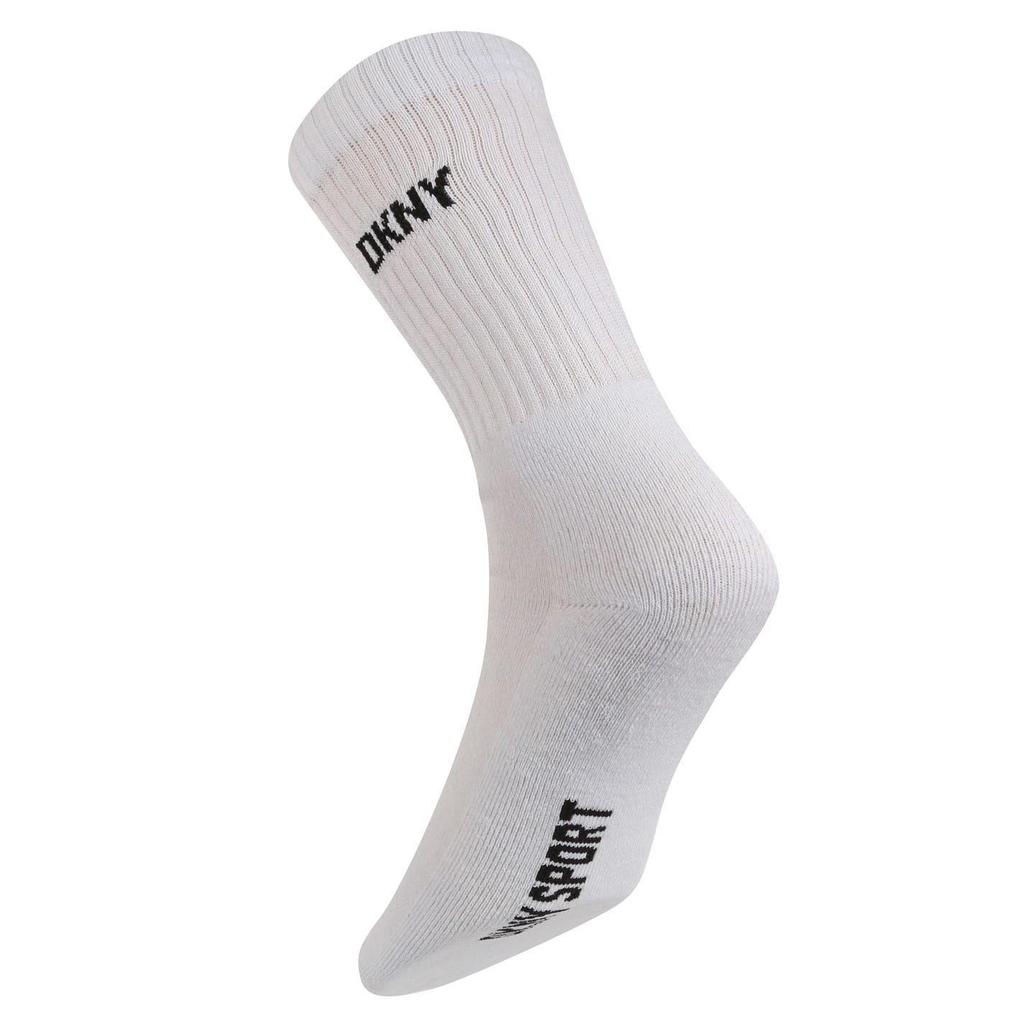 DKNY Mens Ribbed Crew Socks