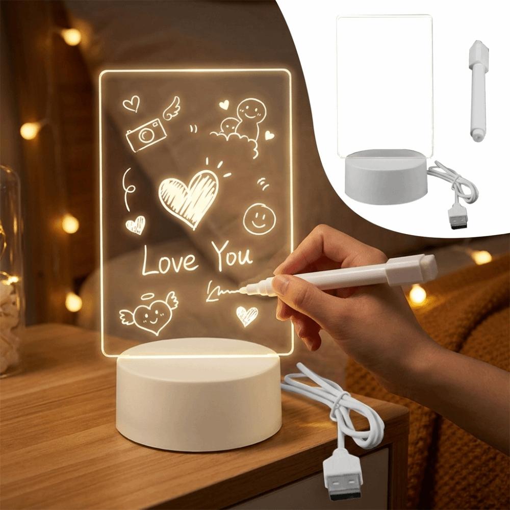 USB Powered LED Desk Lamp 3D Glow Effect Bedside Night Light  Bedside Lighting