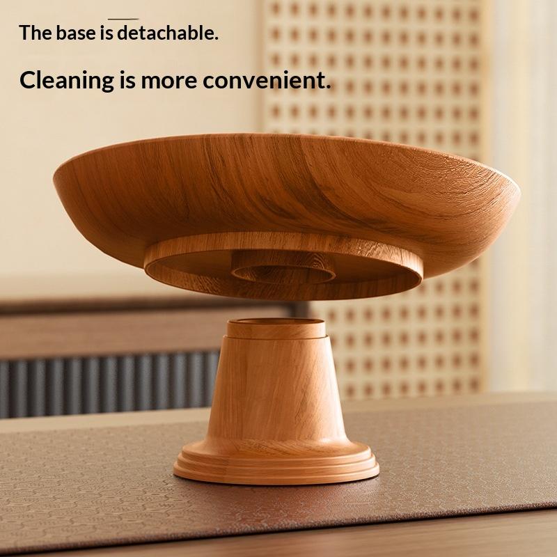 

Nordic Retro Wood Snack Fruit Tray Detachable Fruit Plate High-Foot Plate Home Desktop Storage Rack 001