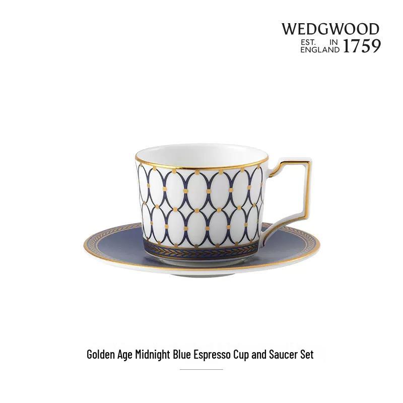

Wedgwood Golden Powder Era Midnight Blue Cup & Saucer Set