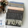 Winter Scarf for Women High End Fashion Houndstooth Shawl  Long Tassel Imitation Cashmere Men's Warm Scarf