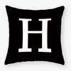 Black White Letters Sofa Decorative Cushion Cover Pillow Pillowcase Polyester 45*45Cm Throw Pillow Home Decor Pillowcover