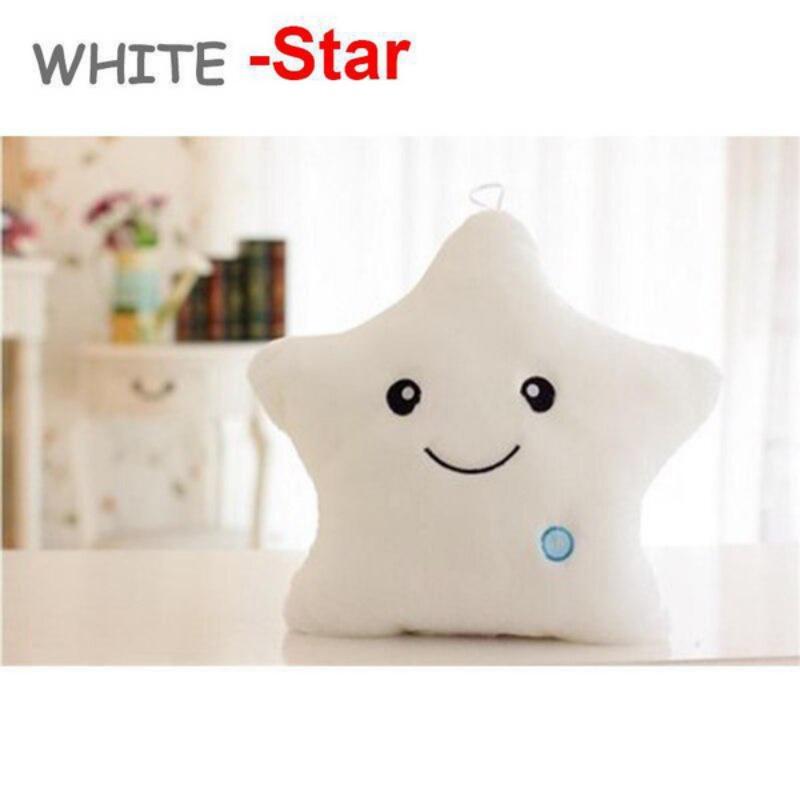 

1 шт. креативная светящаяся плюшевая игрушка для мальчиков и девочек, светящаяся подушка со звездами, красочная светящаяся подушка «Звезды» «Я люблю тебя», светодиодные игрушки Star белый